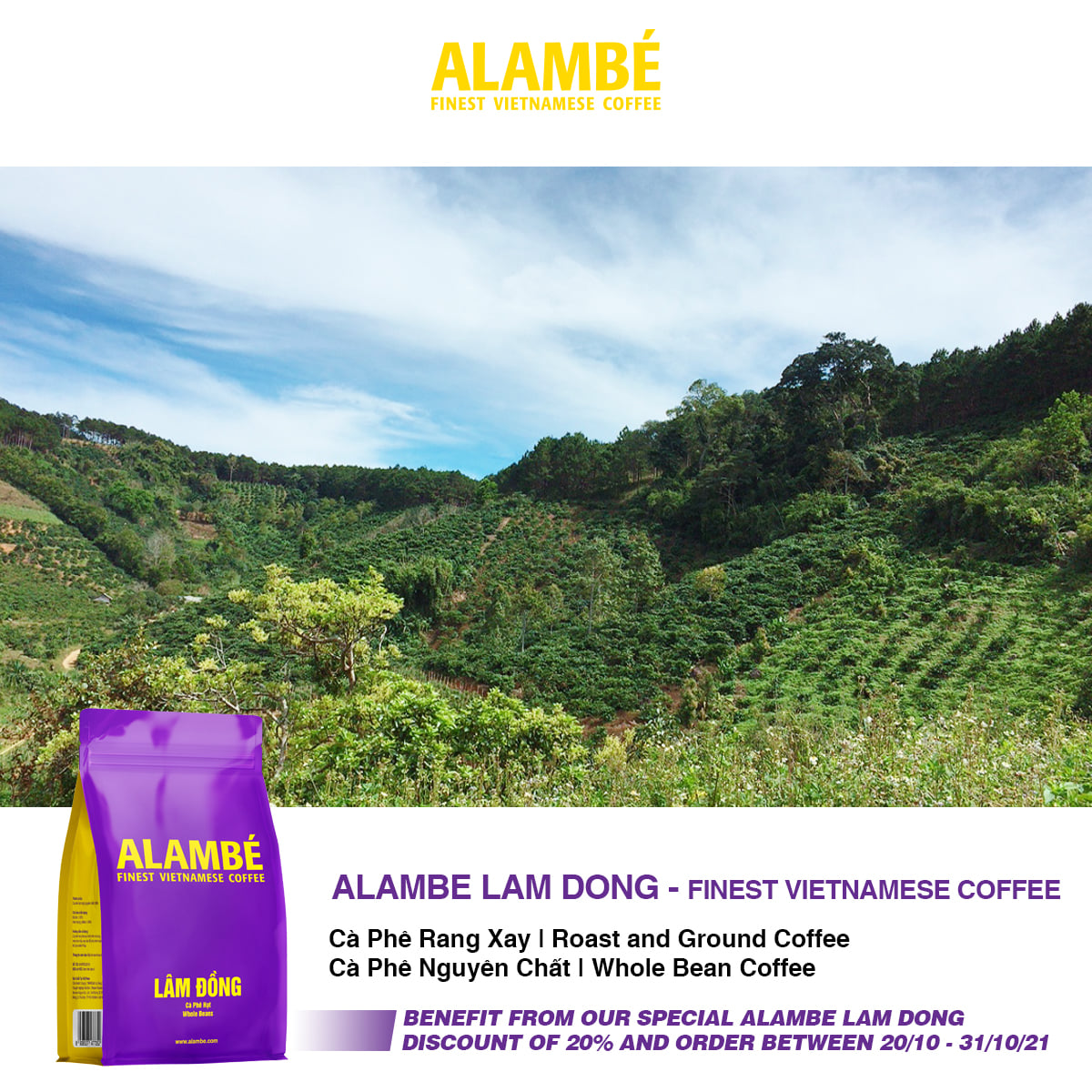 Roasted Coffee Lam Dong 230g